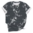 thumbnail image 2 of Pisexur Hauts d'Été pour Femmes, Blouses Habillées Décontractées pour Femmes, Hauts à la Mode pour Femmes, Chandail Décontracté Imprimé à Manches Courtes Col Rond, Grande Taille pour Femmes Multicolore, m, 2 of 3