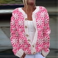 thumbnail image 1 of Jsaierl Womens Christmas Cardigan Sweaters Plus Size Dressy Long Sleeve Cute Printed Open Front Button Knit Outwear, 1 of 3