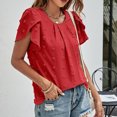 thumbnail image 4 of Birdeem Chandail Tricoté pour Femmes, Mode, Manches Courtes, Col Rond, Couleur Unie, Coupe Ample, 4 of 8