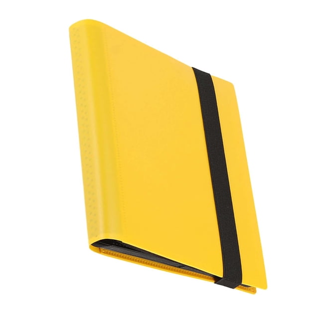 TISHITA 4 Pockets Trading Card Carrying Binder Card Holder Folders Card Storage Case yellow