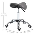 thumbnail image 3 of HOMCOM Height Adjustable Hydraulic Rolling Salon Stool Swivel Saddle Chair, 3 of 10