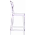 thumbnail image 2 of Nicer Furniture Clear Modern Ghost Side Counter Stool, 2 of 4
