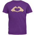 thumbnail image 1 of T-Shirt Adulte Violet avec Mains en Cœur, 1 of 1