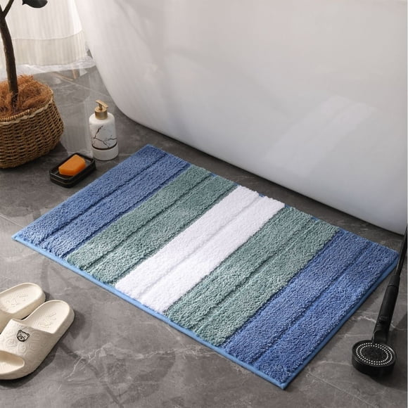 Piano Key Floor Mat | Flocked Bathroom Rug | Absorbent & Non-Slip Carpet for Bathroom, Bedroom, Living Room & Entryway | 40x60cm