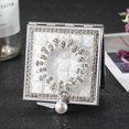thumbnail image 3 of icolorfuled 1PC Small Square Metal Mirror Pearl Pendant Makeup Mirror Double-sided Mirror, 3 of 6