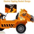 thumbnail image 4 of Kids Ride-on Dump Truck with Remote Control, 2-Speed Electric Toy Car, Shovel, Music for Outdoor Play, 4 of 10