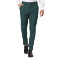 thumbnail image 1 of INSPIRE CHIC Men's Plaid Dress Slim Fit Checked Business Pants with Pockets 38 Green, 1 of 7