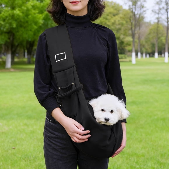 Fournitures pour Animaux Sac à Bandoulière Réversible pour Chiot pour Voyage Intérieur Extérieur Harnais Mains Libres Fourre-Tout avec Poche de Rangement Porté à l'Épaule Confortable pour Chats et Petits Chiens