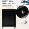thumbnail image 4 of HOMCOM Coffre à Outils Roulant à 5 Tiroirs Armoire à Outils Verrouillable pour Garage Noir, 4 of 10