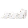 thumbnail image 1 of Unique Bargains 1 1/2 Inch 25 Yard Wide Satin Ribbon with Gold Edges Grosgrain Fabric Ribbon for Gift Wrapping, White, 1 of 7