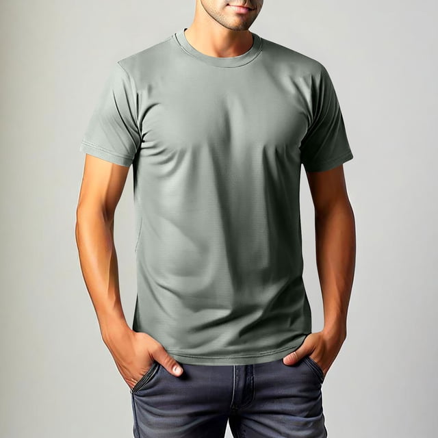 Summer Workout T-Shirts for Men,Athletic Compression Muscle Gym Shirts,Stretchy Short Sleeve Crew Neck Pullover Running Shirts