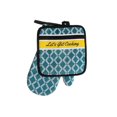 thumbnail image 1 of Four Simple Et Mitt Manique Set (Teal Trellis), 1 of 1