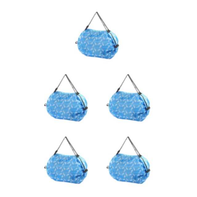 Youkk Sac de Rangement Pliable Pratique Compagnon de Voyage Réutilisable Sacs de Rangement Pliables Chiot Bleu 5Set