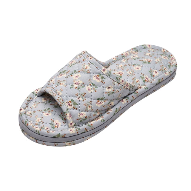 Wensltd House Slippers for Guests Solid Color Breathable Comfortable Open Toe Indoor Slipper