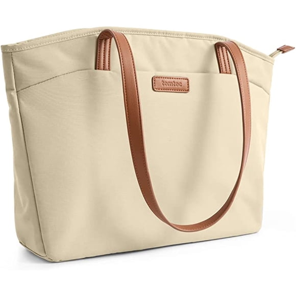 tomtoc Laptop Tote Bag for Women Ladies, Water-resistant Lightweight Large Capacity Shoulder Bag Daily Handbag Briefcase for Office Work Business Travel School, Fits up to 16-inch MacBook Pro