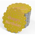 thumbnail image 4 of Inkdotpot Real Rose Gold Foil Happy Birthday Tags Favor Hang Paper Tags 100 Pieces, 4 of 6