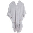 thumbnail image 1 of LinYooLi Poncho Cape Châle pour Femmes Surdimensionné Couleur Unie Pashmina à Capuche avec Franges Temps Froid, 1 of 5