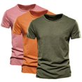 thumbnail image 1 of Besolor 3 Pack Men's Summer Shirts Big and Talls Short Sleeve Basic Tees Round Neck Athletic Workout Tee Tops, 1 of 6