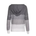 thumbnail image 3 of Women Casual Sweater Rib Knitted Long Sleeve Loose Fitting Pullover Hooded Drawstring Sweater, 3 of 6