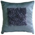 thumbnail image 1 of The HomeCentric Pillow Cover, Blue Decorative Pillow Cover For Sofa Pack of 2, 16x16 inch (40x40 cm) Silk Pillowcase With Zipper, Solid Color, Ribbon Embroidery, Toss- Vintage Blue Love, 1 of 4