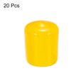 thumbnail image 3 of Unique Bargains 20 Pcs Capuchons d'Extrémité en Caoutchouc 22mm Couvre-Vis en PVC Vinyle Protecteur de Filetage de Vis Capuchons Ronds pour Tablette en Fil Jaune, 3 of 5