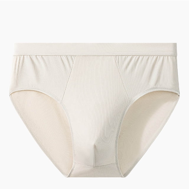 ylioge Mens Underwear Casual Solid Stretchy Mid Waisted Basic Breathable Briefs
