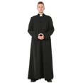 thumbnail image 4 of GraduatePro Clergé Soutane Romaine Adultes Robe de Prêtre Gilet Liturgique Prédicateur Style pour Servir à l'Autel à Simple Boutonnage Noir 54, 4 of 4