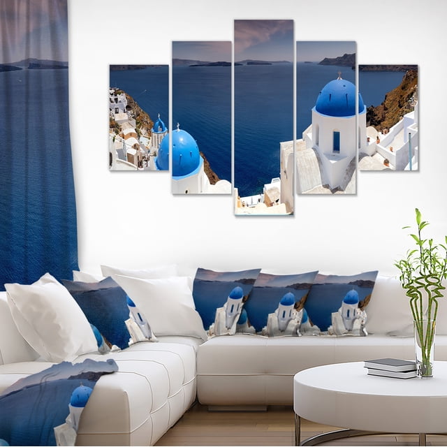 Blue Doomes Églises Panorama - Impression sur Toile