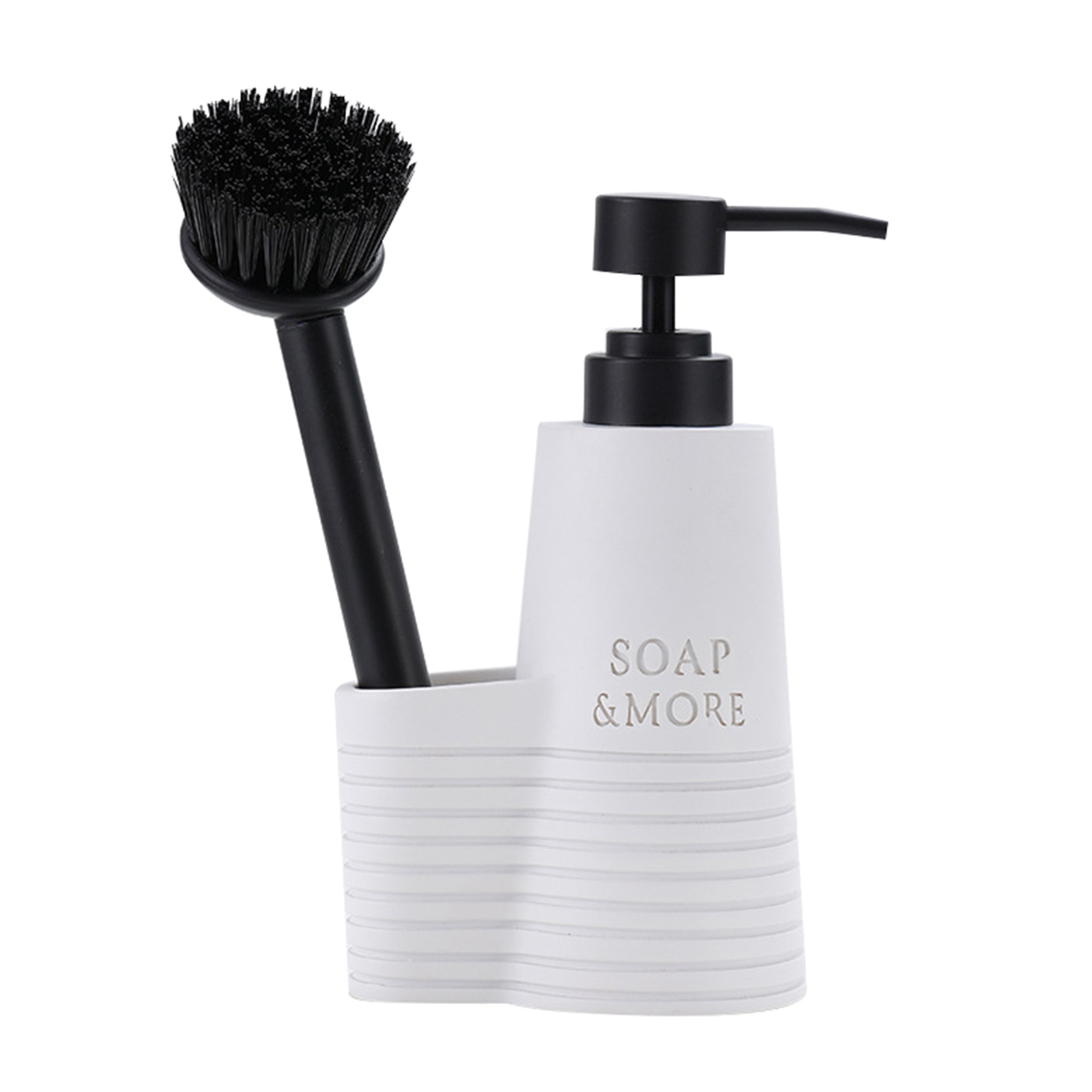 Distributeur de Savon à Vaisselle avec Porte-Éponge Distributeur de Liquide à Vaisselle
