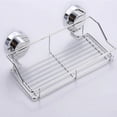 thumbnail image 1 of Shower Shelf with Strong Suction Cups Rustproof Chrome Organizer for Bathroom Kitchen No Drill Installation, 1 of 5