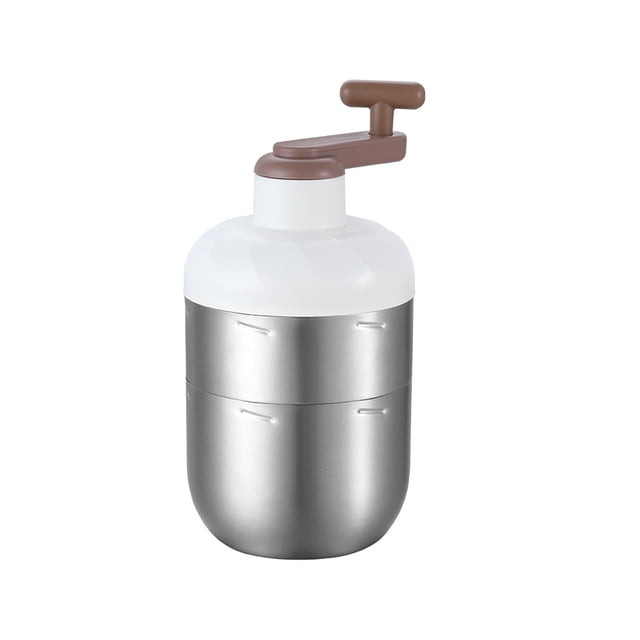 Silver Portable Ice Crusher Manual Operation For Home Bar Party Makes Shaved Ice With Non Slip Base #26kk7
