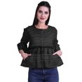 thumbnail image 1 of Moomaya T-Shirt à Col Rond pour Femmes à Manches Évasées, Haut Court en Coton Imprimé, Haut Décontracté, 1 of 4