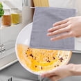 thumbnail image 4 of Hand Towel Solid Color Striped Yarn Soft Absorbent Towel Towel Face Wash Towel Four Sets Gray E, 4 of 6
