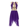 thumbnail image 1 of iiniim Robe de Danse Lyrique Brillante pour Femmes, Robe de Performance de Danse Ballet Moderne Contemporaine, Violet P, 1 of 5