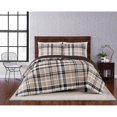 thumbnail image 1 of TRULY SOFT Paulette à Carreaux Taupe Grand Lit Simple TG Ensemble de Courtepointe 2 Pcs, 1 of 4