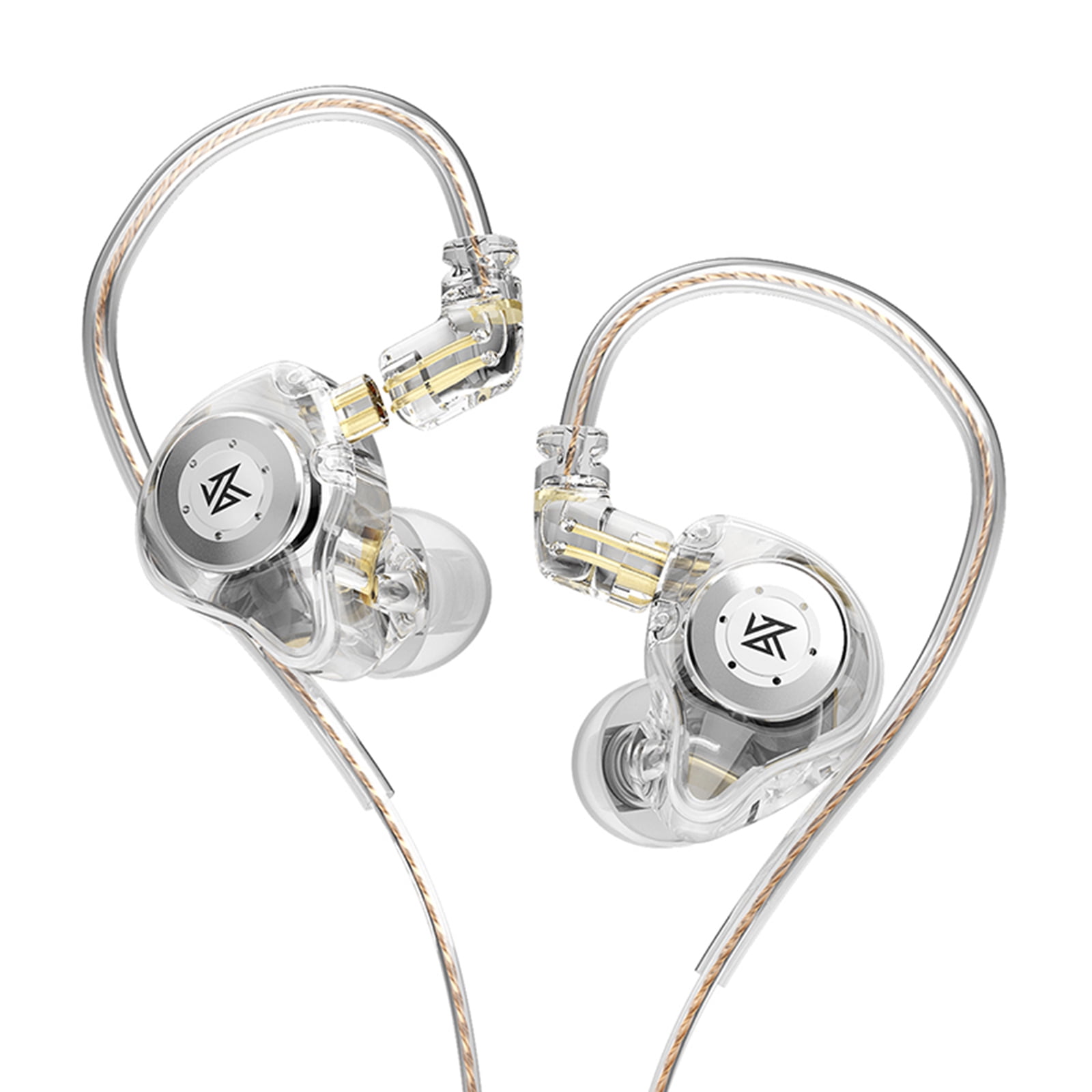 KZ EDX Pro in-Ear Stage Monitor Headphone Dual Magnetic Dynamic Unit Earphone Shock Bass Earbuds with 0.75mm Detachable Cable Comfortable Wired Headset (No Mic)