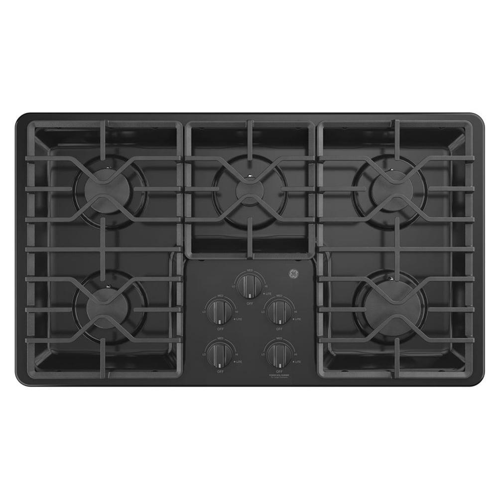 GE 36" Built-In Deep-Recessed Gas Cooktop Black - JGP3036DLBB