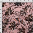 thumbnail image 4 of oneOone Velvet Pink Fabric Abstract Tropical Leaf Craft Projects Decor Fabric Printed By The Yard 58 Inch Wide, 4 of 4
