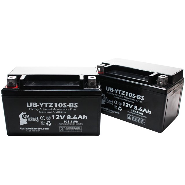 2-Pack Replacement 2007 Suzuki LT-R450 QuadRacer 450CC Factory Activated, Maintenance Free, ATV Battery - 12V, 8.6Ah, UB-YTZ10S-BS