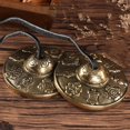 thumbnail image 3 of Meditation Tibetan Chimes Cymbals Musical Chimes With Tibetan Drawstring> K E5R1, 3 of 8