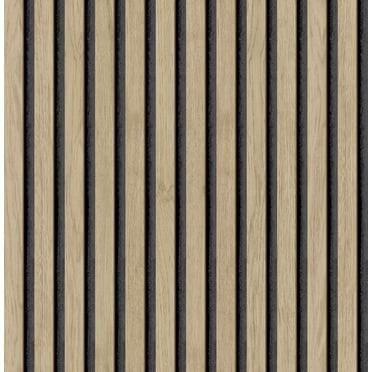 Roommates Studio Cream Oak Slat Peel and Stick Wallpaper 30.75 Sq. ft