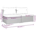 thumbnail image 3 of vidaXL 2 Piece Garden Lounge Set with Cushions Poly Rattan Grey, 3 of 3