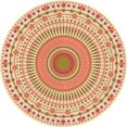 thumbnail image 1 of Ahgly Company Tapis Rond Lavable en Machine Intérieur Transitionnel Kaki Or, 8 Pieds Rond, 1 of 7