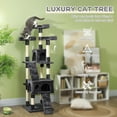 thumbnail image 4 of PawHut 68 inches Cat Tree, Multi-Level Large Cat Tower Condo, Grey, 4 of 10