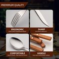 thumbnail image 3 of NETSENG Premium Stainless Steel Travel Utensils with Case, Healthy and Eco-Friendly 4-Piece Set Full Size Forks, Spoons, Portable Cutlery Set with Case, Reusable Cutlery with Case, 3 of 5