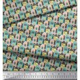 thumbnail image 3 of Soimoi Gray Moss Georgette Fabric House Architectural Printed Fabric 1 Yard 42 Inch Wide, 3 of 5