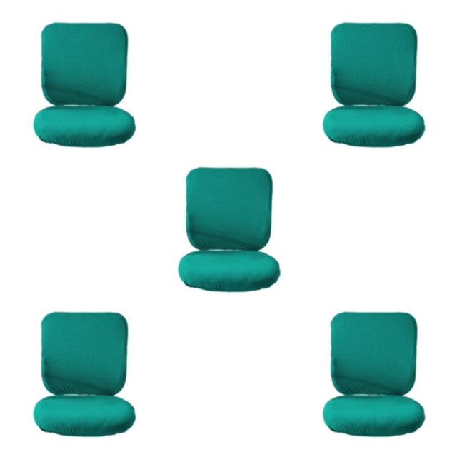 Baohd Computer Chair Cover Swivel Chair Cover Rotating for Chair Dark Green Backrest + Cushion Cover 5Set