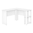 thumbnail image 1 of Monarch Specialties Computer Desk, Home Office, Corner, Storage Shelves, 48"l, L Shape, Work, Laptop, Laminate, White, Contemporary, Modern, 1 of 4