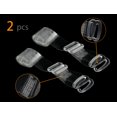 thumbnail image 2 of INSPIRE CHIC 1Pair Non-Slip Clear Bra Straps Replacement Invisible Transparent Bra Shoulder Straps Clear-Clear Buckle Width: 1.5cm/ 5/8", 2 of 5