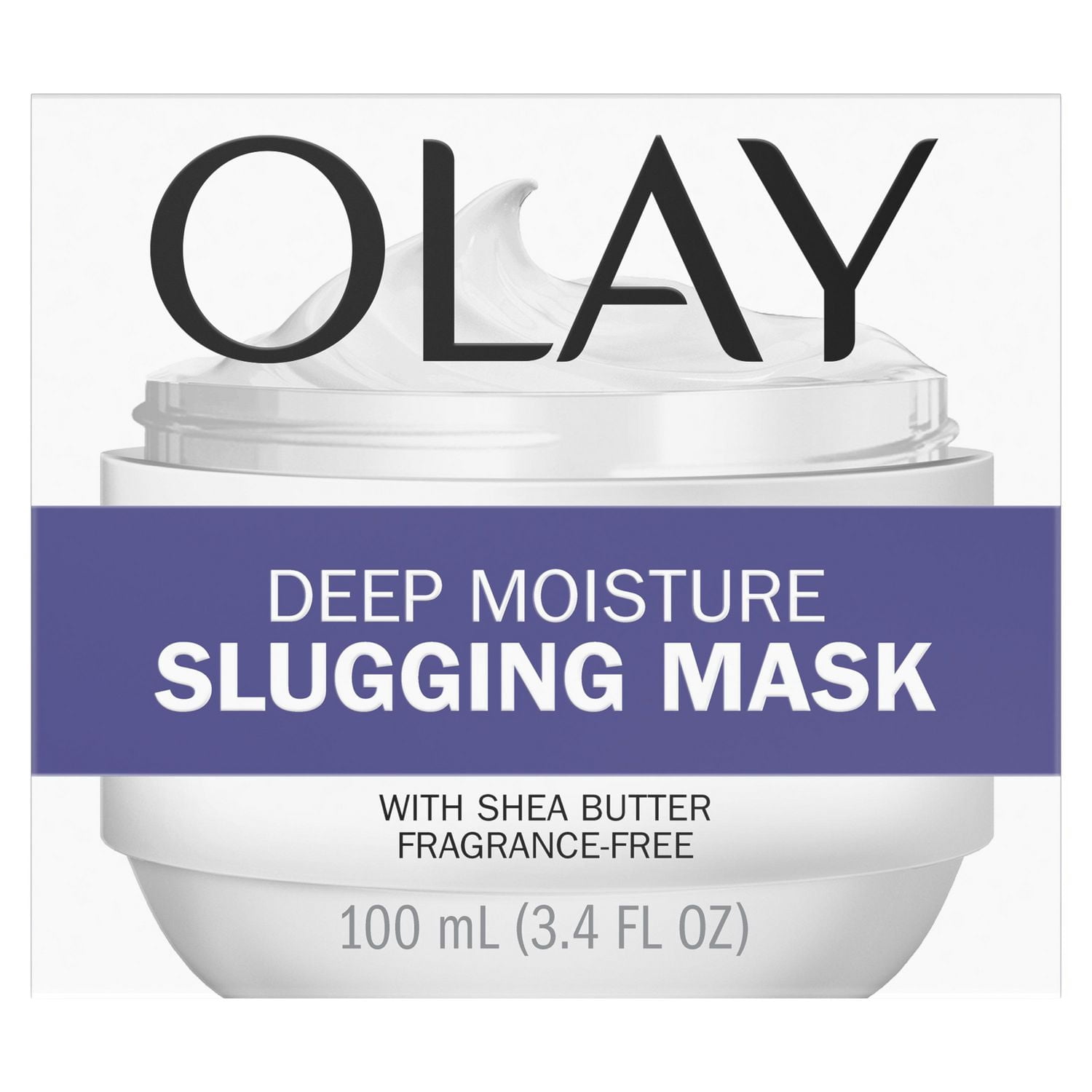 Olay Masque de Slugging Hydratation en Profondeur avec Beurre de Karité, Sans Parfum